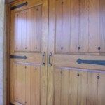 Large wood double doors