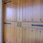 Large wood double doors